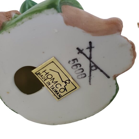 Vintage Homco Christmas Bears (3) Figurines Bisque Porcelain 5600 Home Interiors - Picture 7 of 7